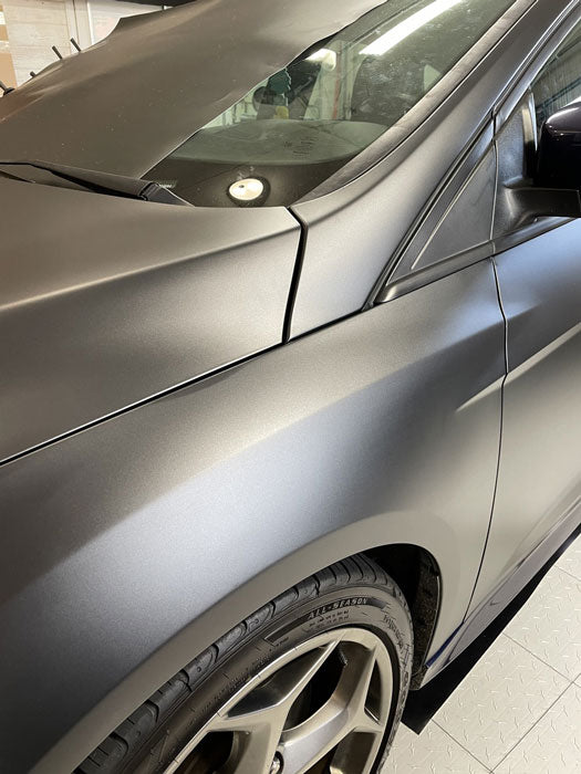 Vvivid+ Premium Matte Metallic Black Ghost car wrap vinyl