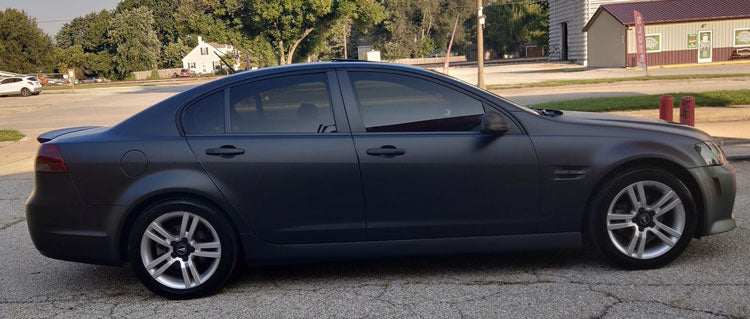 Vvivid+ Premium Matte Metallic Black Ghost car wrap vinyl