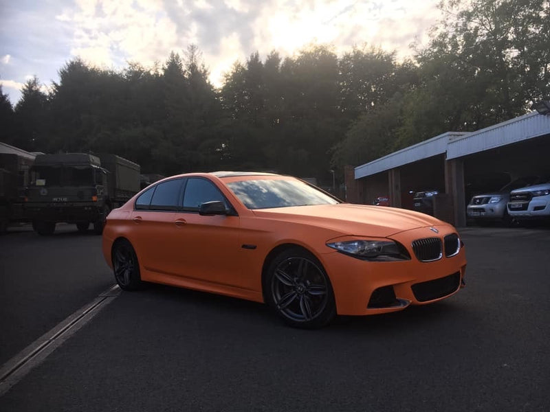 Premium Plus Matte Metallic Orange Ghost car wrap vinyl film