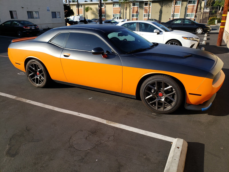 Premium Plus Matte Metallic Orange Ghost car wrap vinyl film