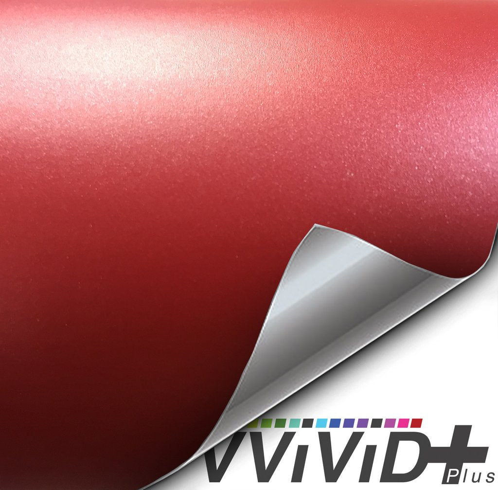 Red Matte Metallic Chrome Vinyl Car Wrap With Air Bubble Free RED