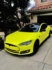 Premium Plus Matte Metallic Daytona Yellow car wrap vinyl film