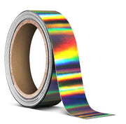 Vvivid Tape Roll Black Holographic Chrome vinyl wrap for stripes and chrome delete