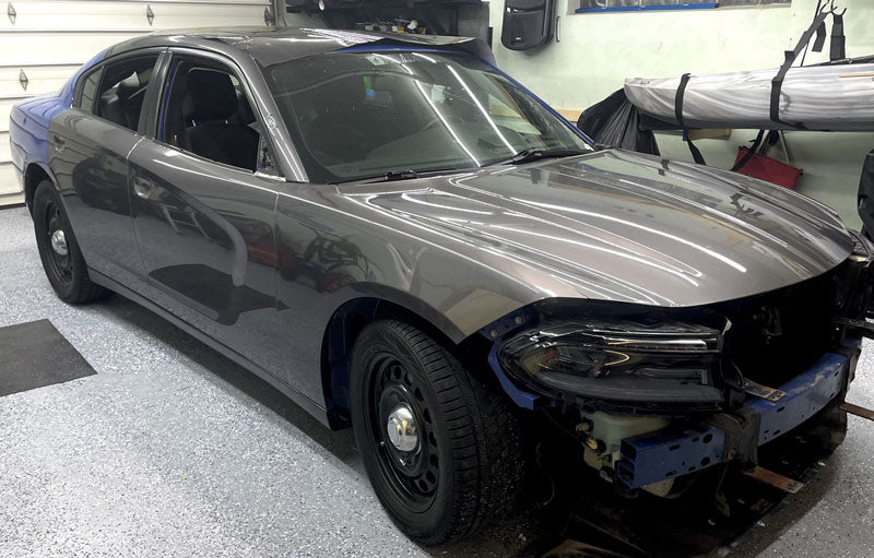 ultra gloss candy charcoal grey car wrap