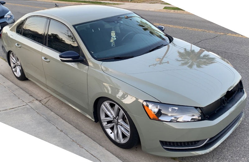 ultra gloss khaki green car wrap